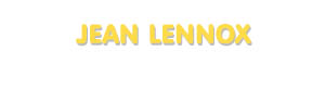 Der Vorname Jean Lennox